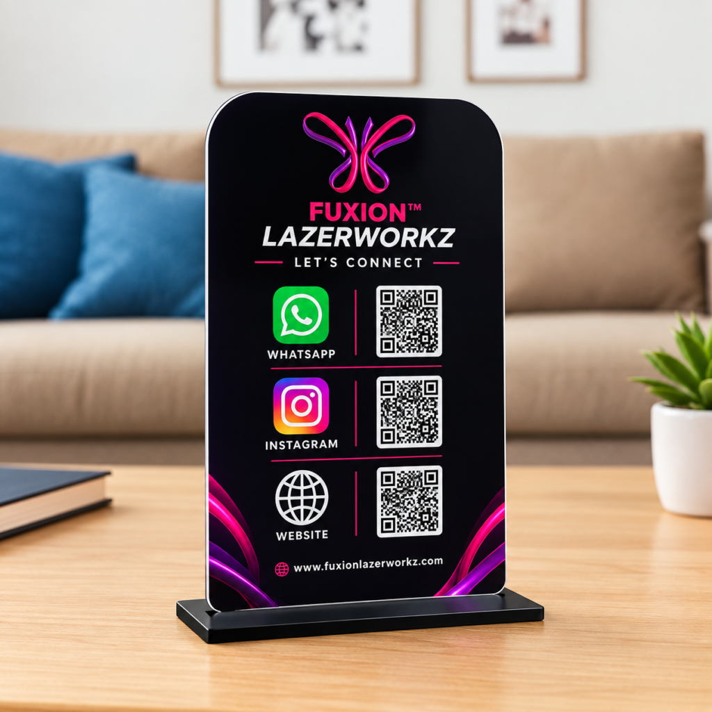 acrylic qr code stands customized