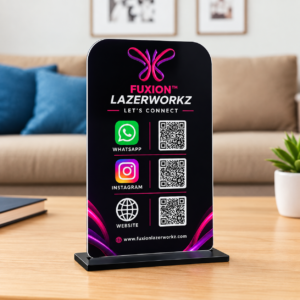acrylic qr code stands customized
