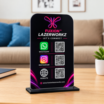 acrylic qr code stands customized